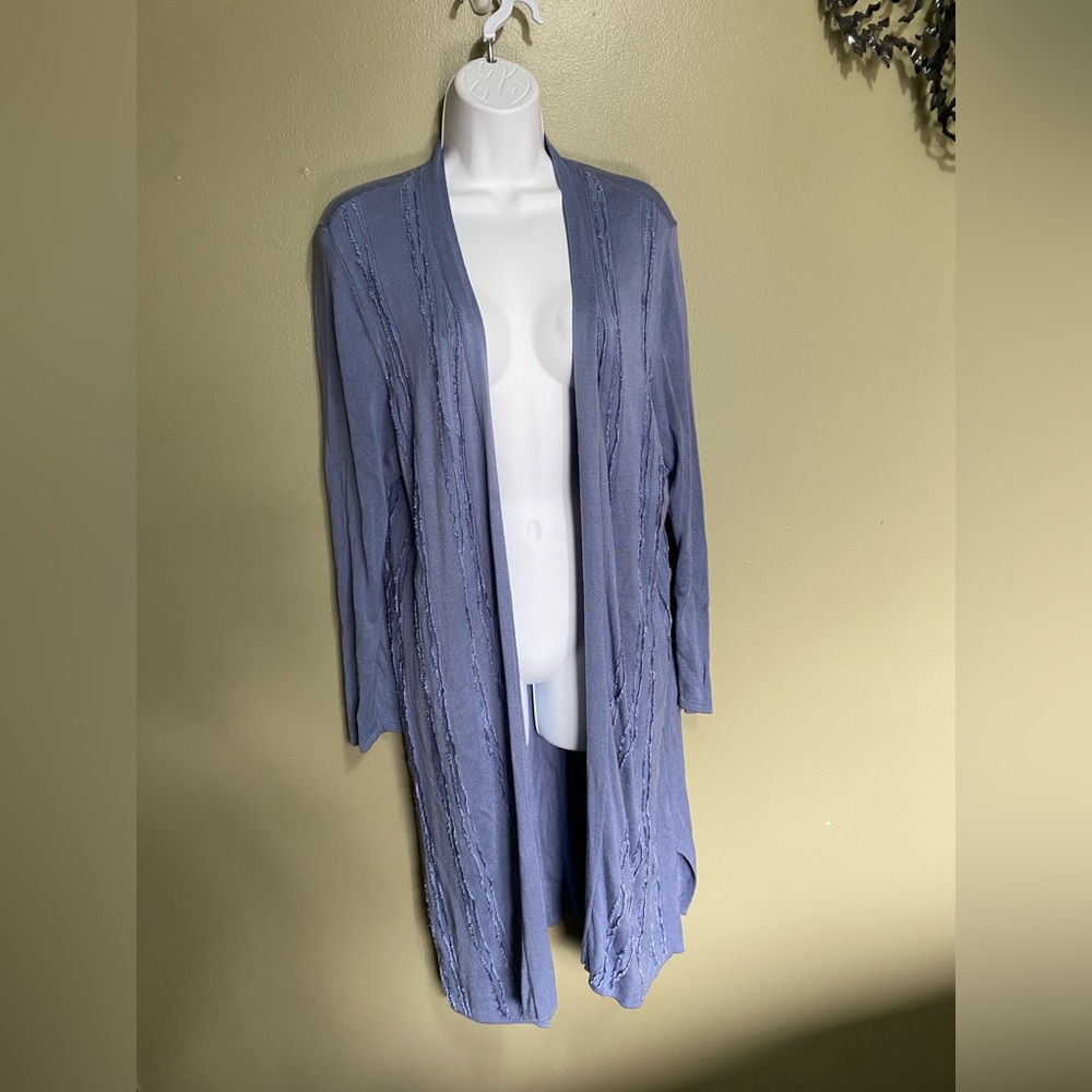 H by Halston Blue Duster, Size‎ L